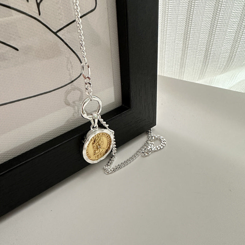 925 Sterling Silver Round Pendant Necklace