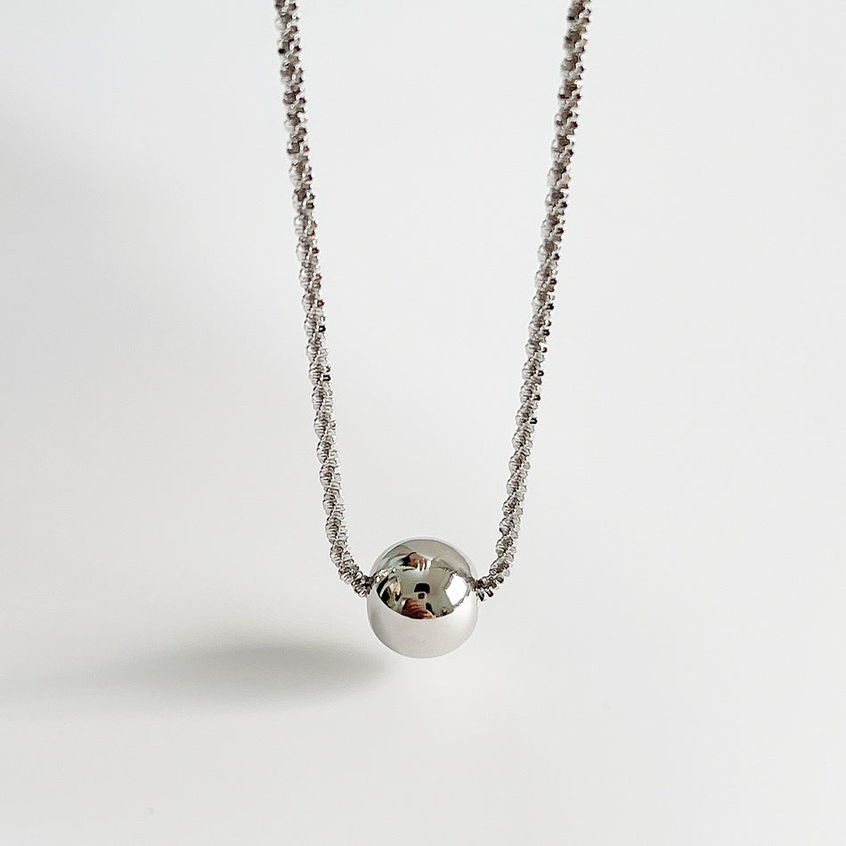 925 Sterling Silver Ball Pendant Necklace