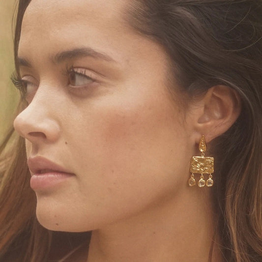 Brass CZ Earrings