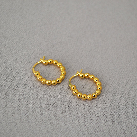 Classicial Brass Hoop Earrings