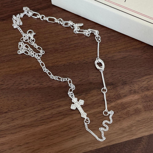 925 Sterling Silver Fashion Cross Necklace