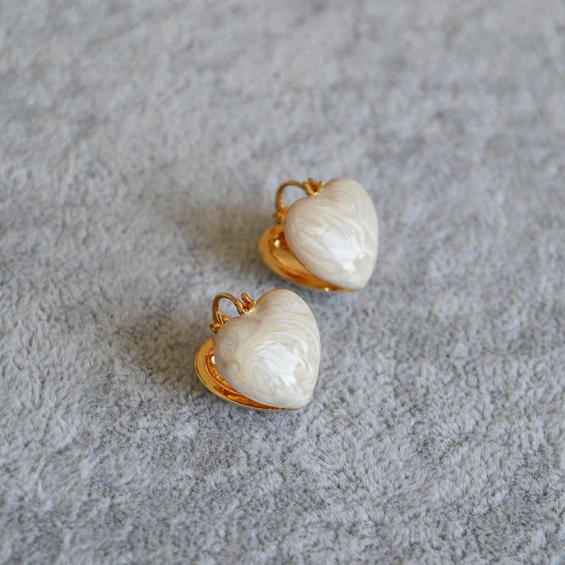 Brass Sweet Heart Earrings