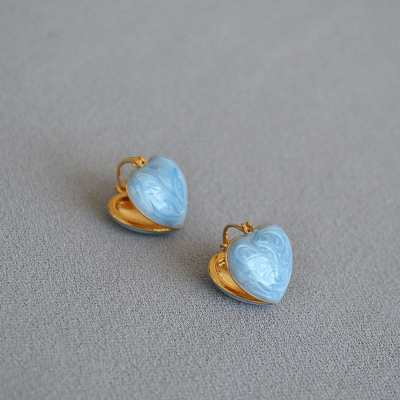 Brass Sweet Heart Earrings