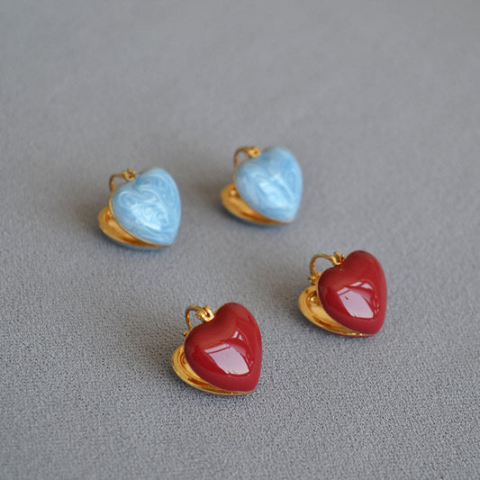 Brass Sweet Heart Earrings