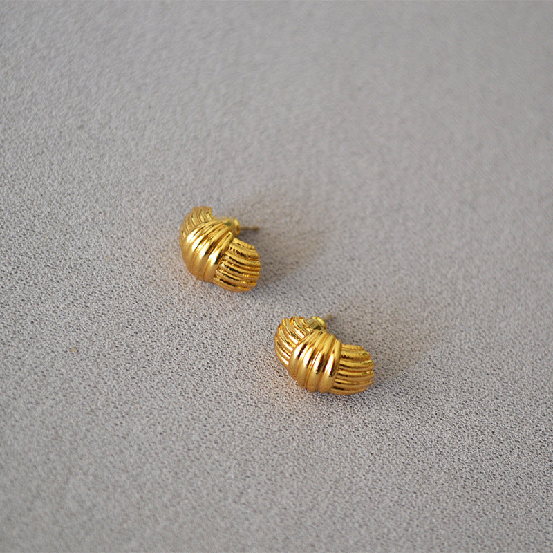 Brass Chic Stud Earrings