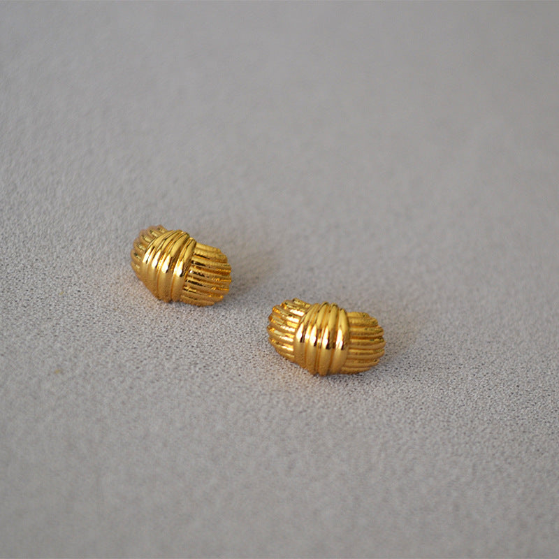 Brass Chic Stud Earrings