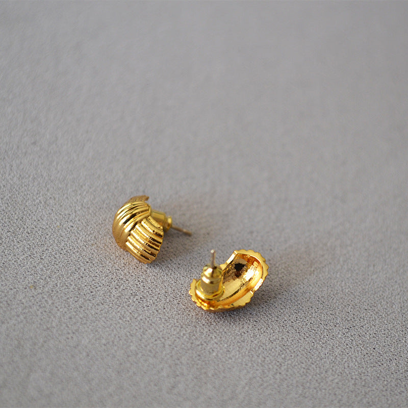 Brass Chic Stud Earrings