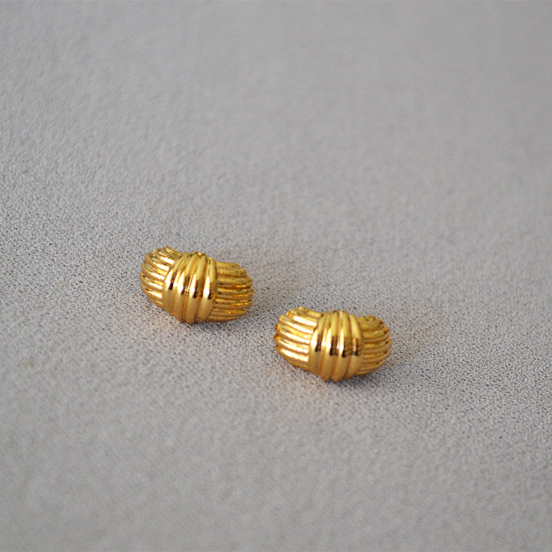 Brass Chic Stud Earrings