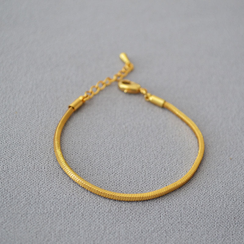 Brass Snake Chain Bracelet Bangle