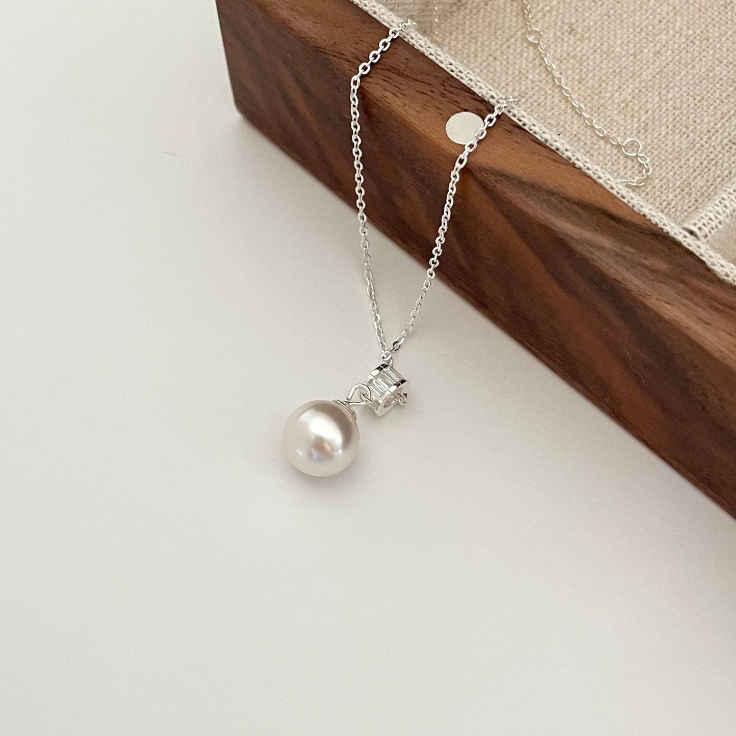 925 Sterling Silver Freshwater Pearl Pendant Necklace