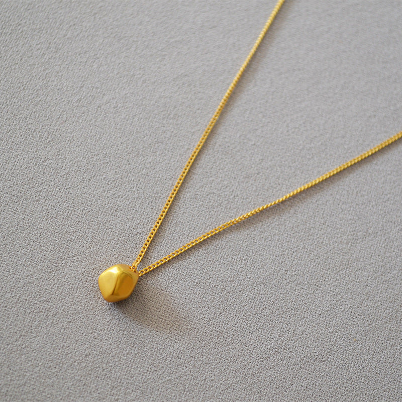 Brass Delicate Irregular Pendant Necklace