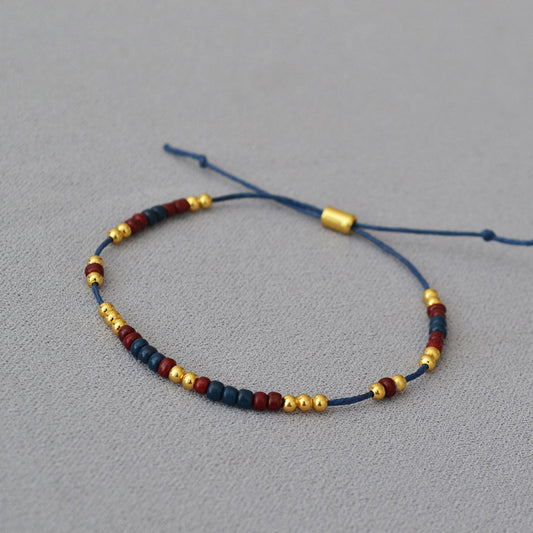 Beaded Brass Bracelet Bangle