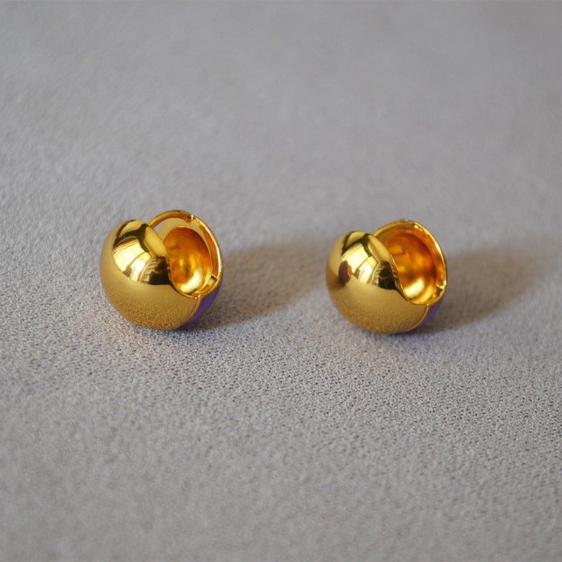 Brass Colorful Ball Shape Earring Clips