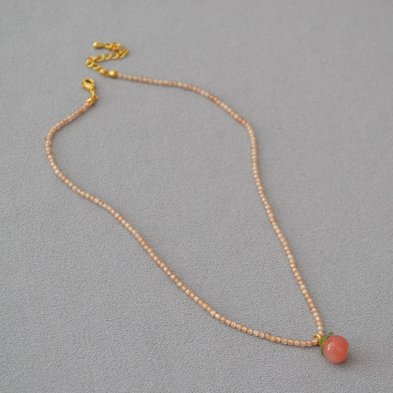 Brass Beaded Pearl Necklace