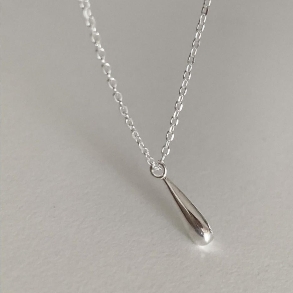 925 Sterling Silver Water Drop Pendant Necklace