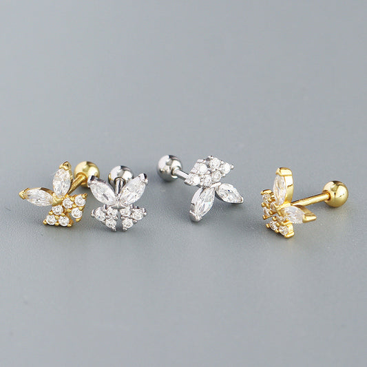 925 Sterling Silver Butterfly Stud Earrings