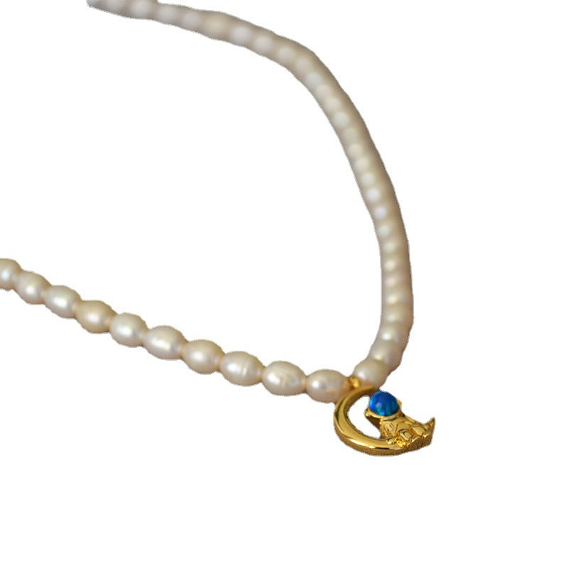 Brass Freshwater Pearl Necklace