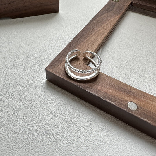 925 Sterling Silver Layered Ring