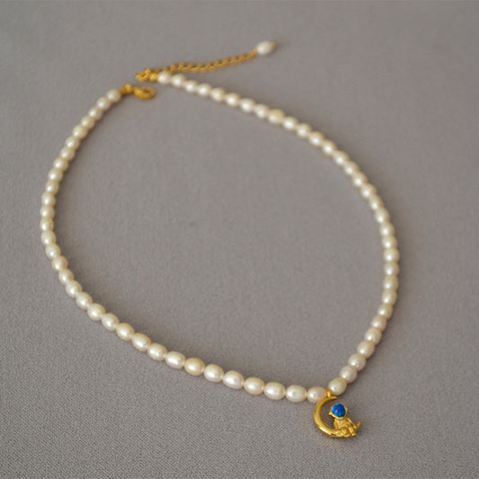 Brass Freshwater Pearl Necklace