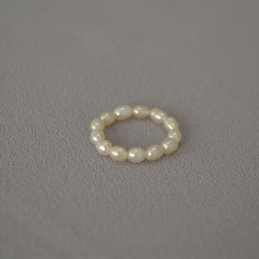 Brass Freshwater Pearl Ring