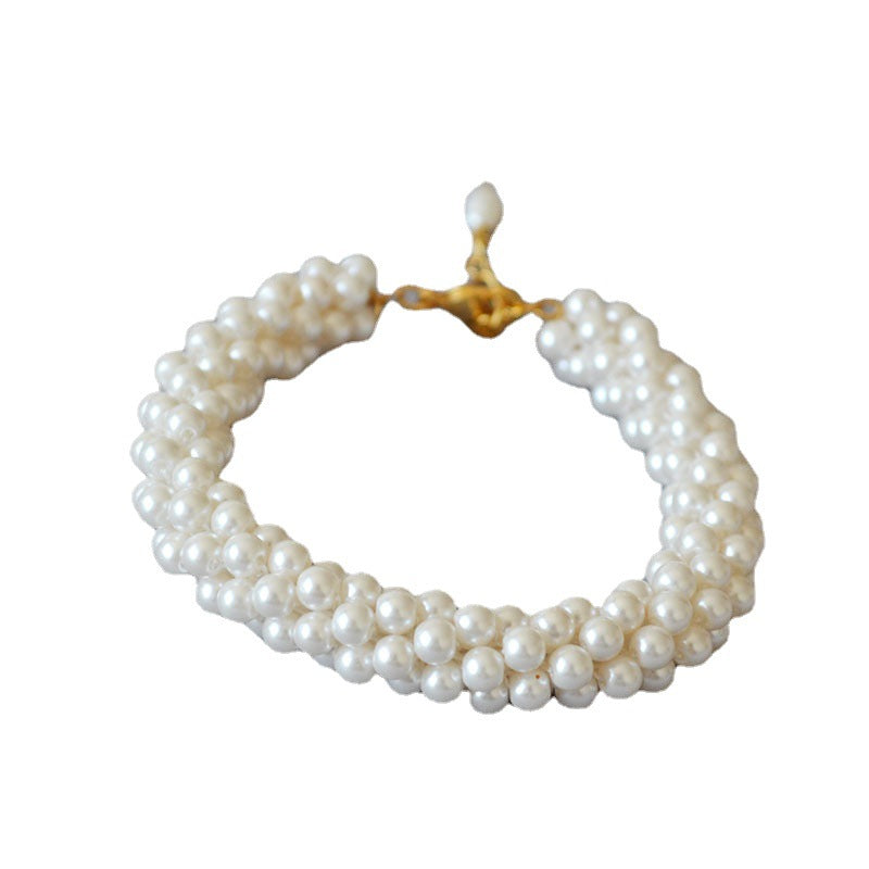 Brass Freshwater Pearl Bracelet Bangle