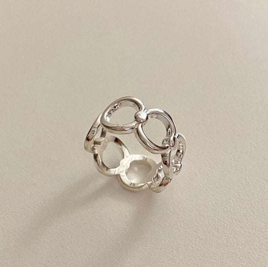 925 Sterling Silver Circular Ring