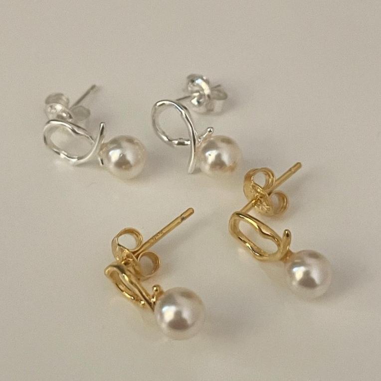 925 Sterling Sliver Earring Stud With Pearls