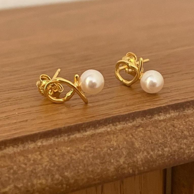 925 Sterling Sliver Earring Stud With Pearls