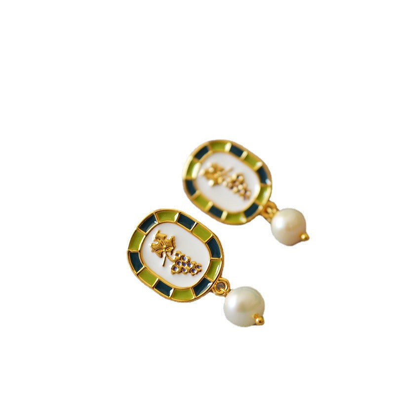 Brass Fashion Enamel Earrings