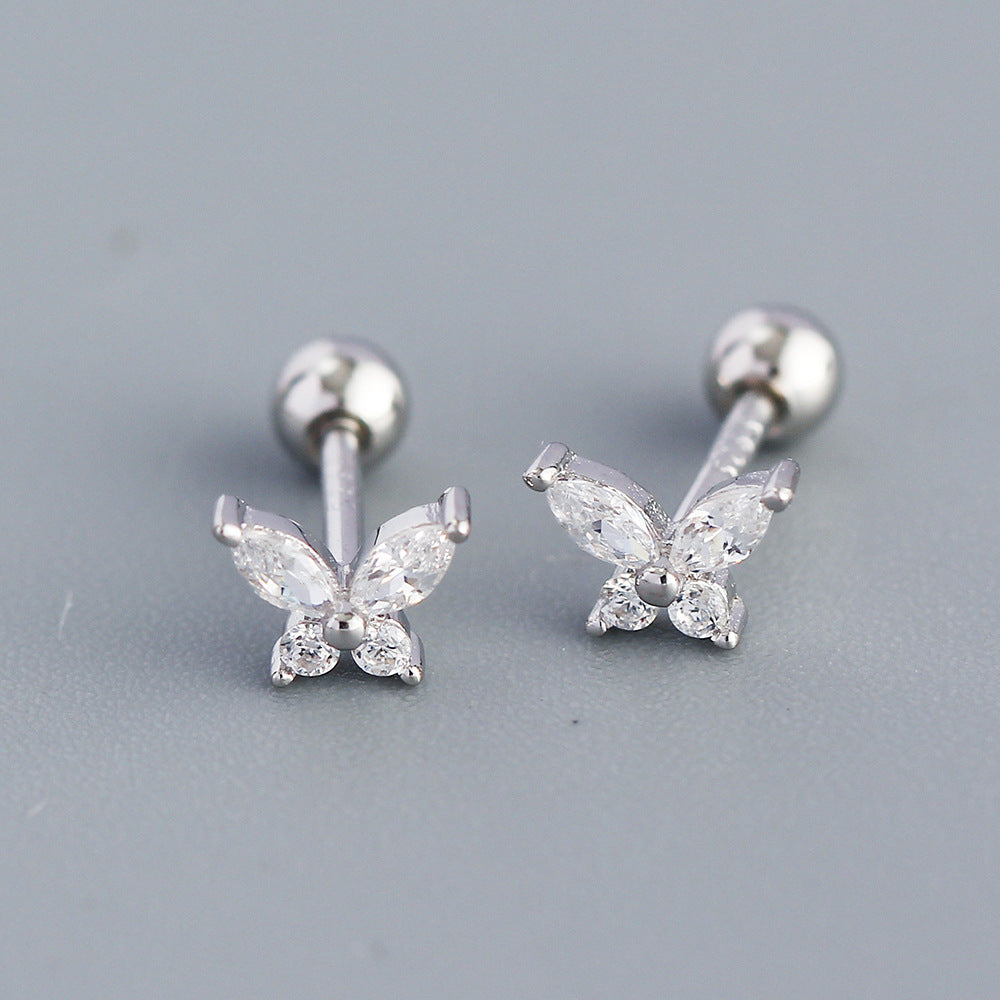 925 Sterling Silver Butterfly Earrings