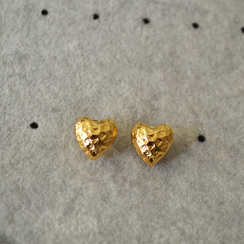 Brass Sweet Heart Earrings