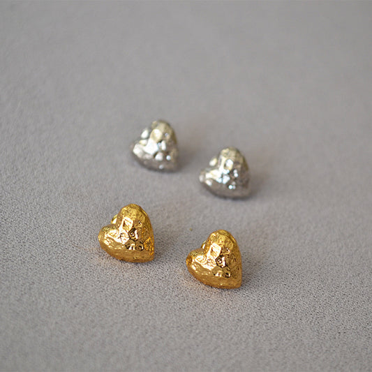 Brass Sweet Heart Earrings