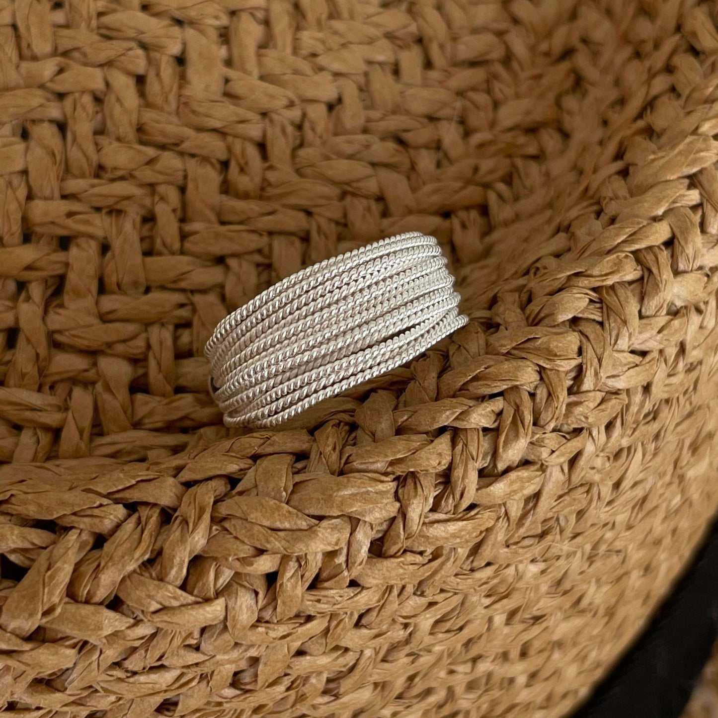 925 Sterling Silver Layered Lines Ring