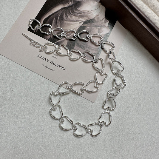 925 Sterling Silver Heart Slim Necklace