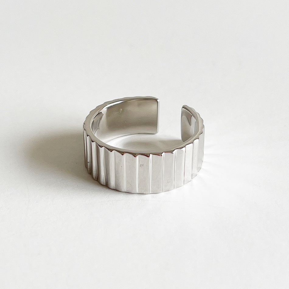 925 Sterling Silver Step Ring