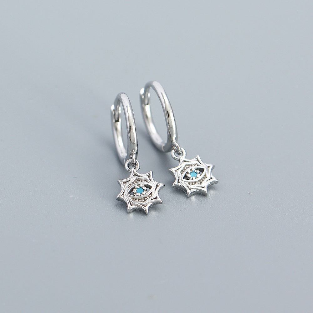 925 Sterling Silver Evil Eye Earrings