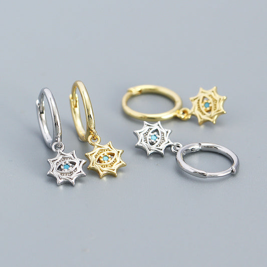 925 Sterling Silver Evil Eye Earrings