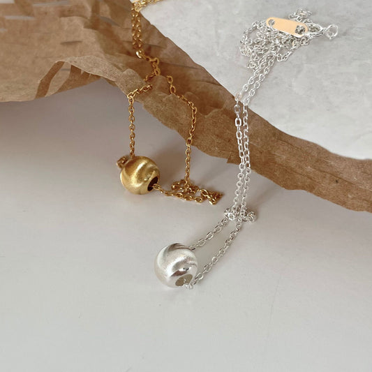 925 Sterling Silver Ball Bead Pendant Necklace