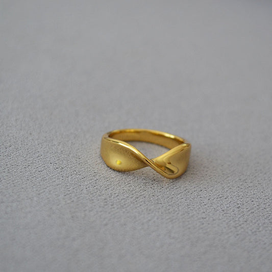 Brass Twisted Ring