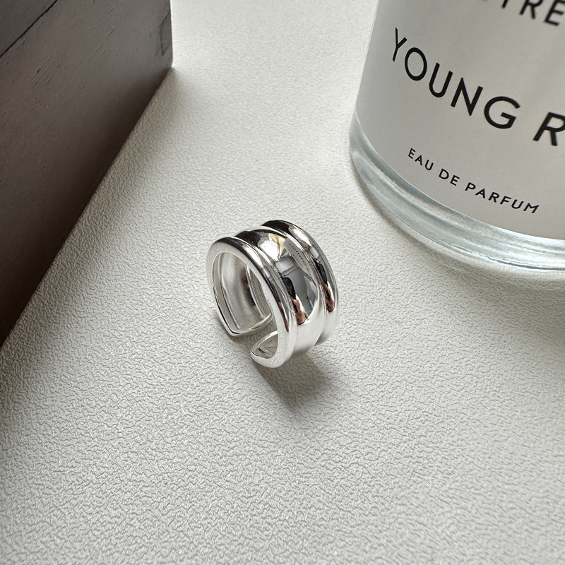 925 Sterling Silver Wide Chic Ring