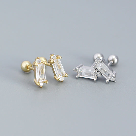 925 Sterling Silver CZ Earring Studs