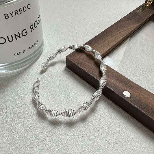 925 Sterling Silver Twisted Bracelet Bangle