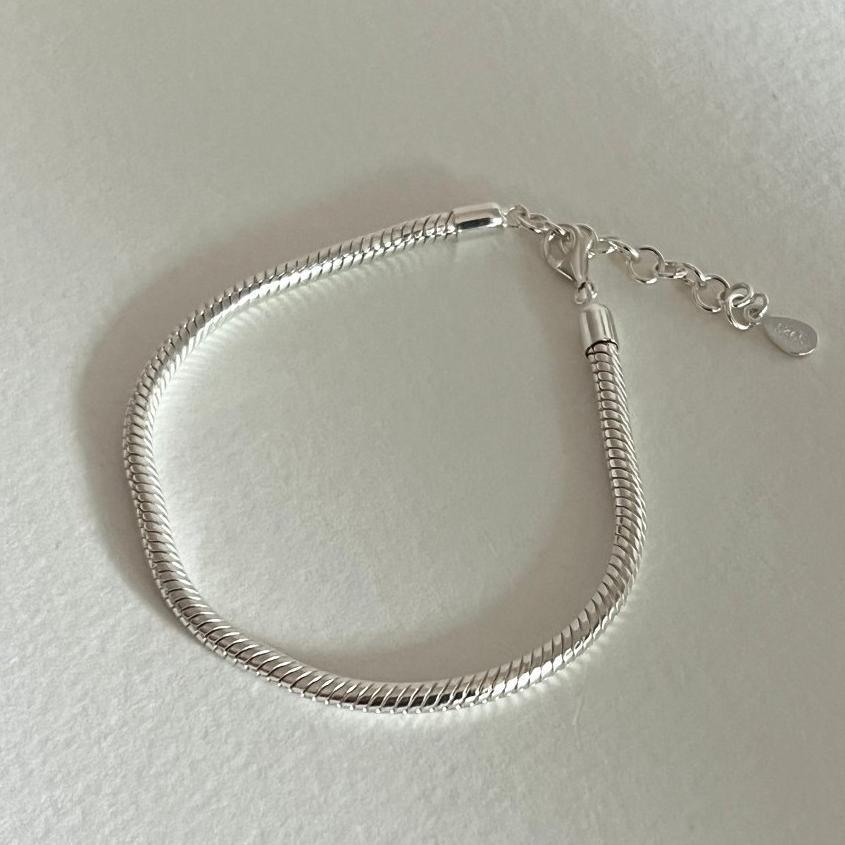 925 Sterling Silver Snake Chain Bracelet Bangle