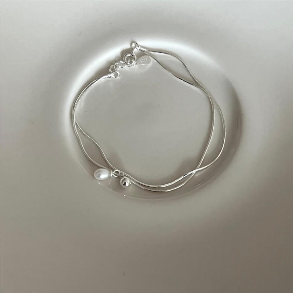925 sterling sliver and fresh water pearl Bracelet / Bange