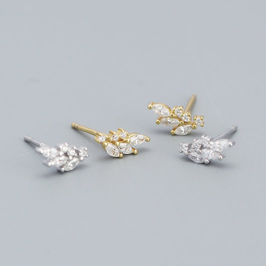 925 Sterling Silver Leaf Earring Stud