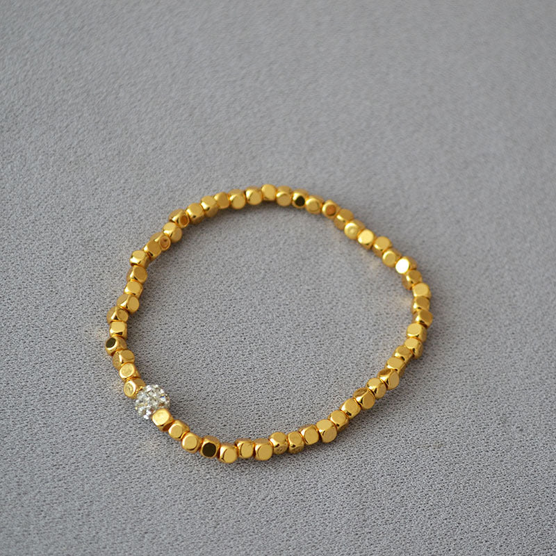 Brass Beaded Bracelet Bangle