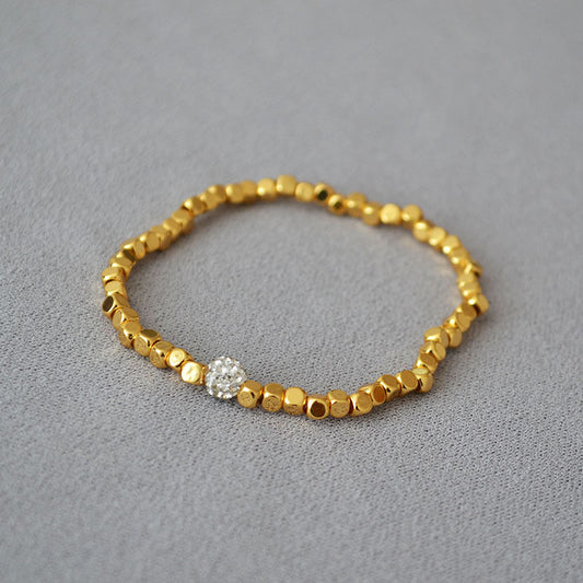 Brass Beaded Bracelet Bangle