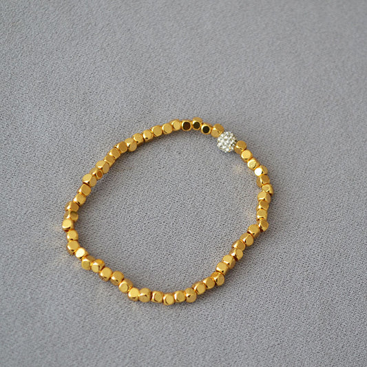 Brass Beaded Bracelet Bangle