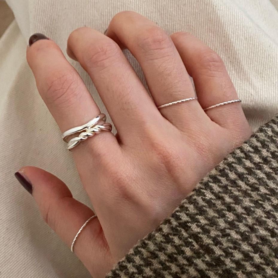 925 Sterling Silver Layered Ring