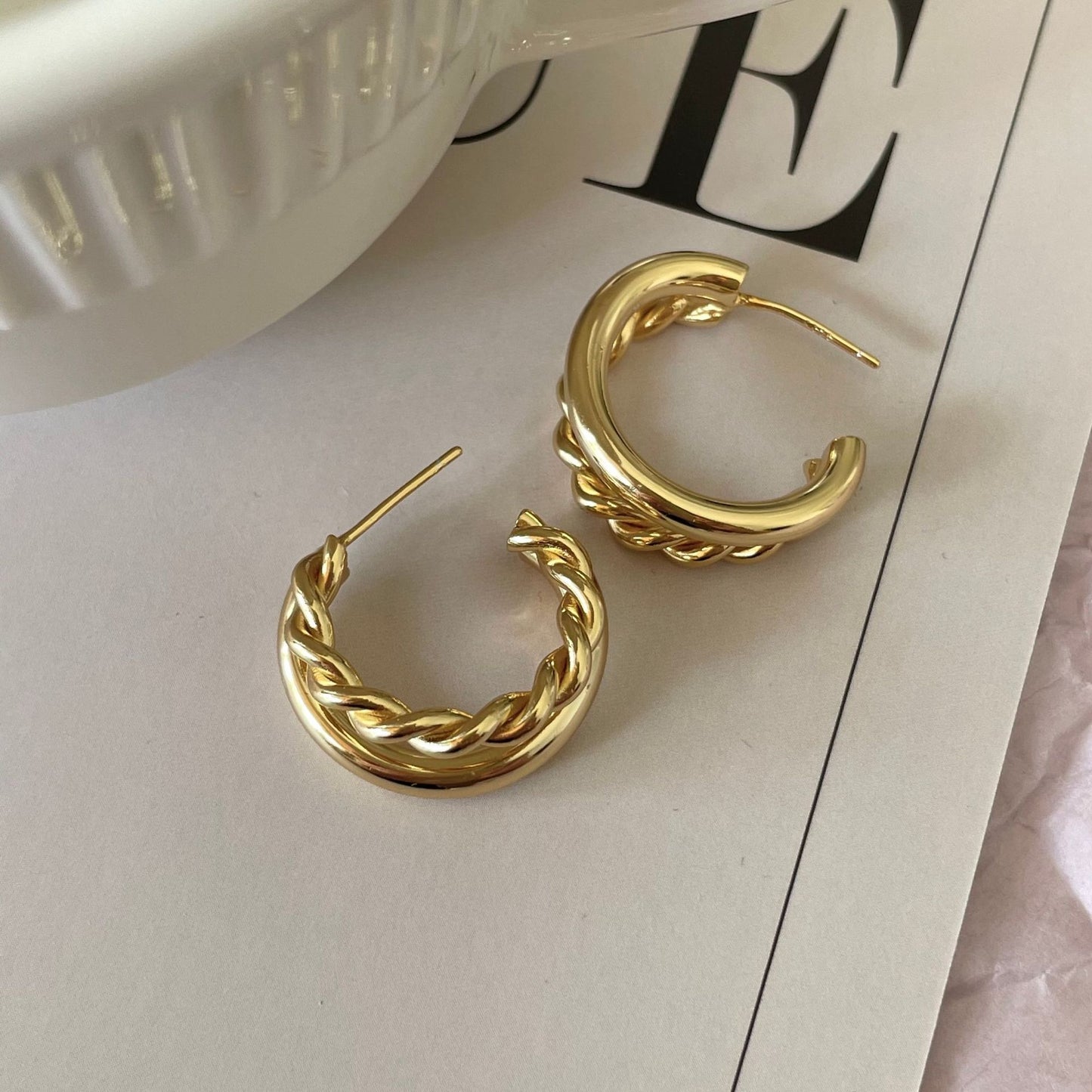 925 Sterling Silver Layered Hoop Earrings